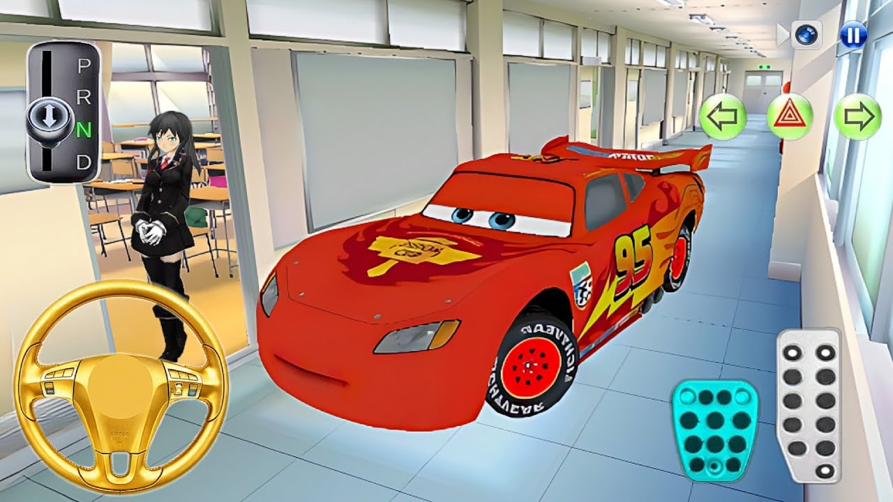 New Lightning McQueen Car in School Building - 3D Driving Class 2026 - Android iOS Gameplay