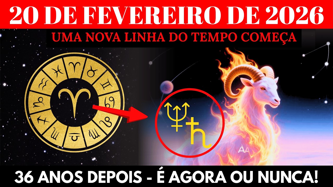 RARO E IRREVERSÍVEL: 20/02/26 A CONJUNÇÃO DE SATURNO E NETUNO EM ÁRIES - O SONHO PRECISA VIRAR AÇÃO!