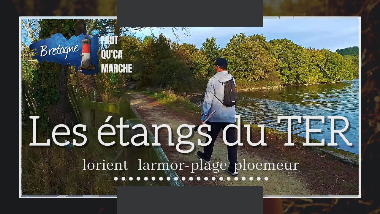 Randonnée en Morbihan . Autour des étangs du Ter . 6,8 Km . Lorient . Larmor-Plage. Ploemeur