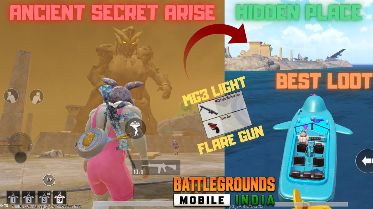 Travelling To Spawn Island In Ancient Secret Arise Mode I Got Flare Gun Best Loot Erangel Map
