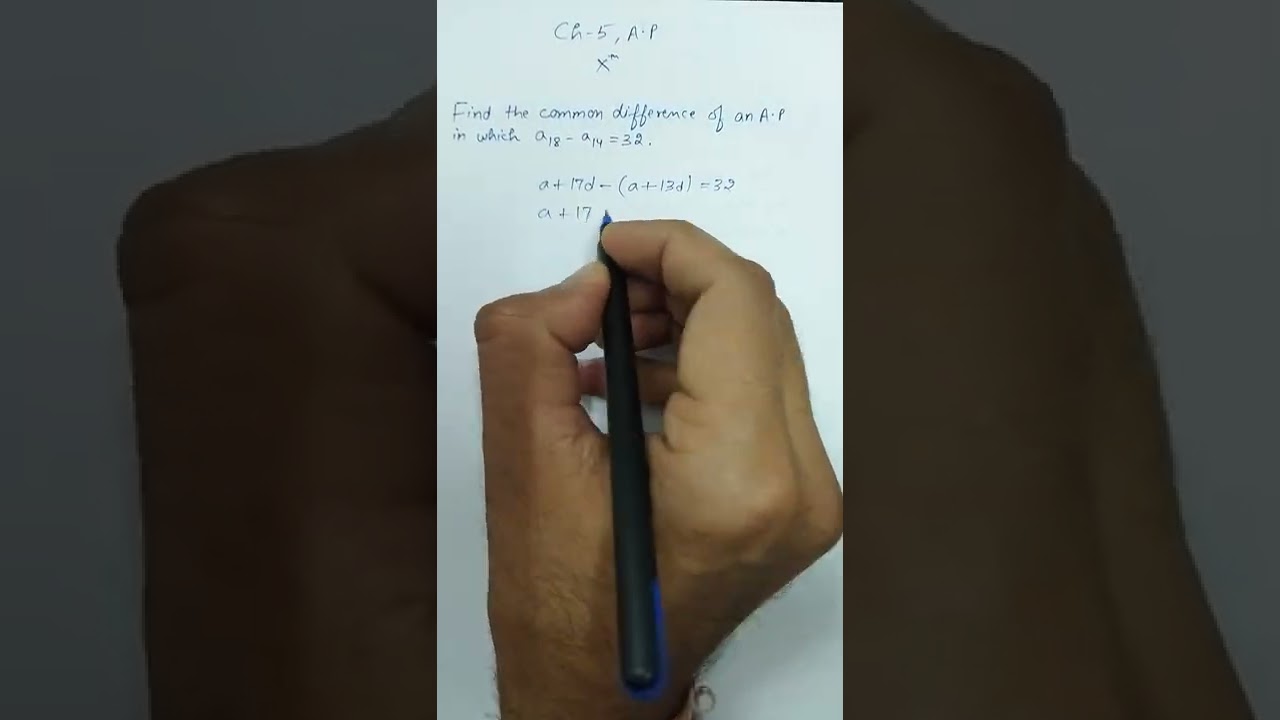 How To Find The Common Difference Of An Arithmetic Progression?