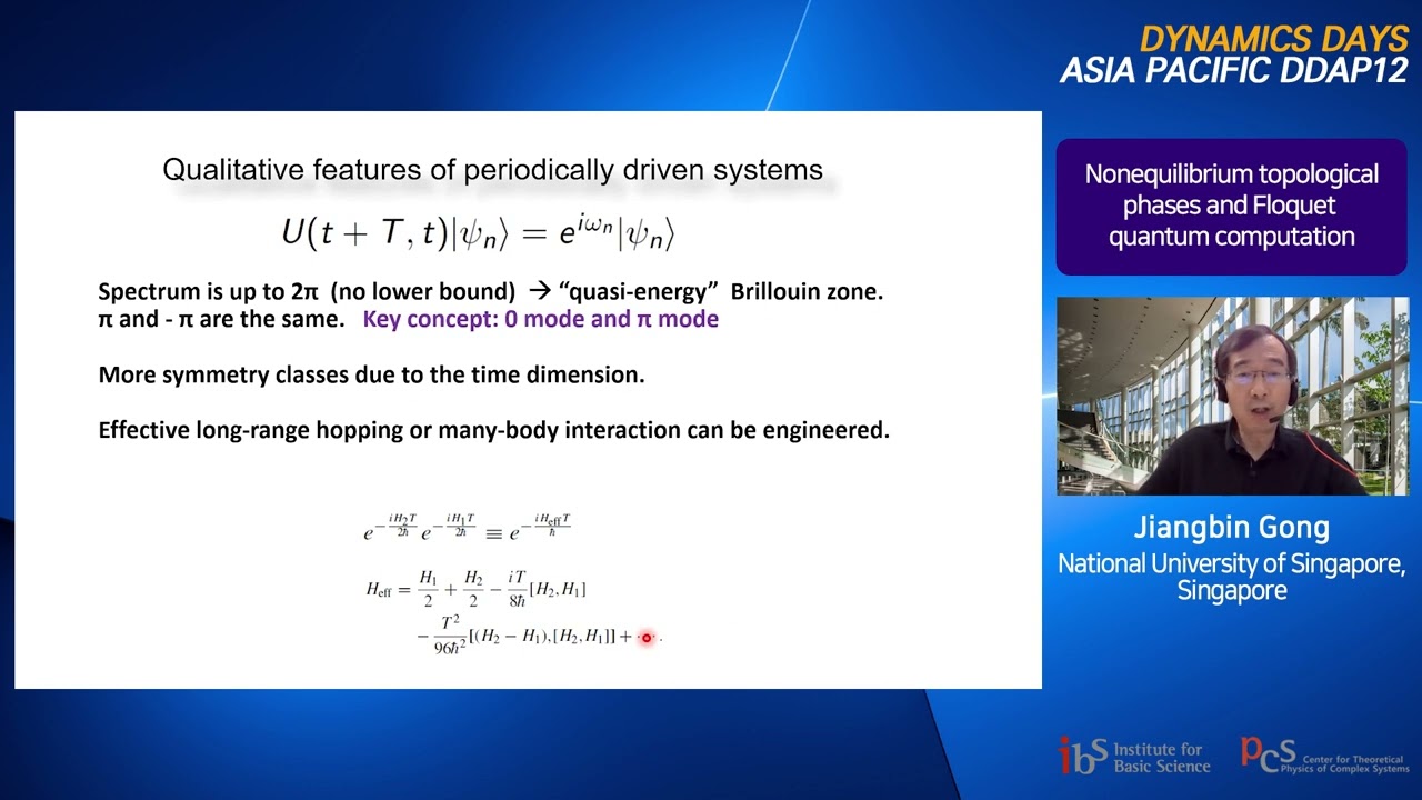 Jiangbin Gong: Nonequilibrium Topological Phases and Floquet Quantum Computation