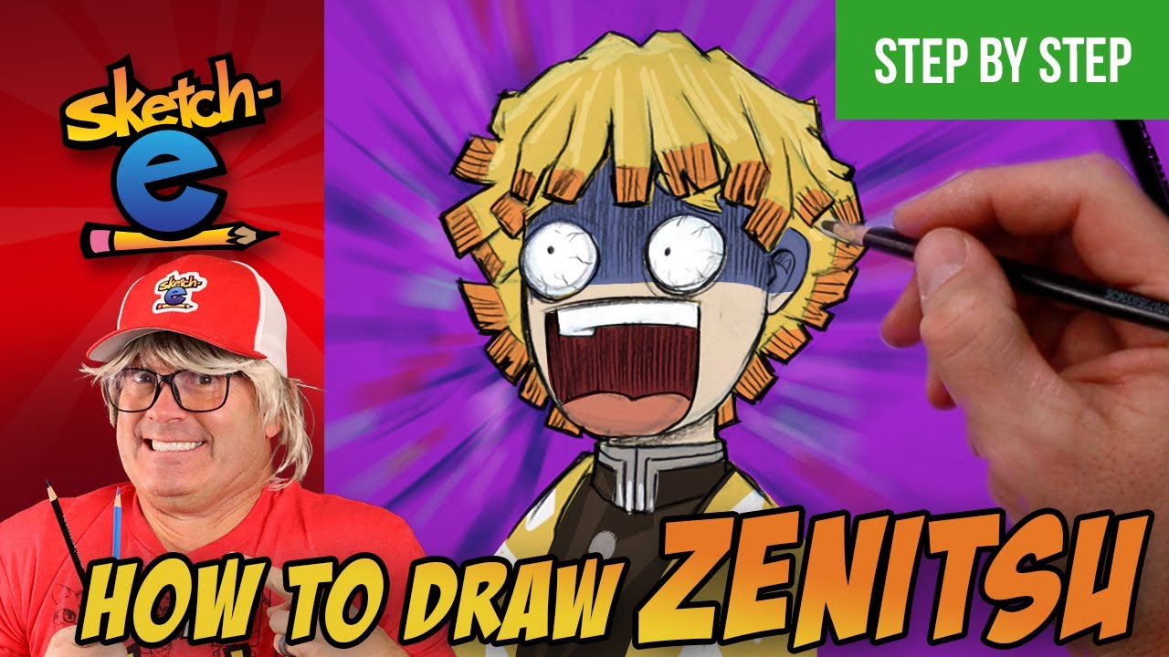 How to draw Zenitsu from Demon Slayer Step by Step