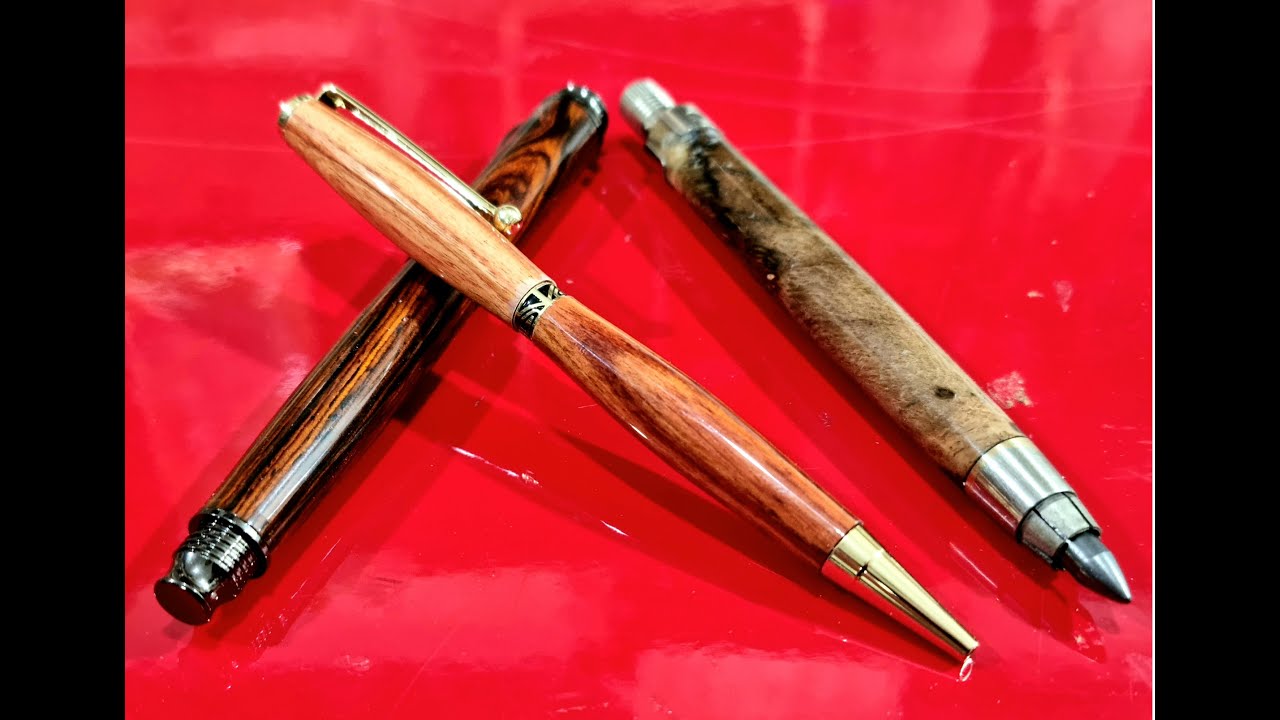 tornitura di una penna in legno al tornio,da preparazione a finitura.how to making a handmade pen