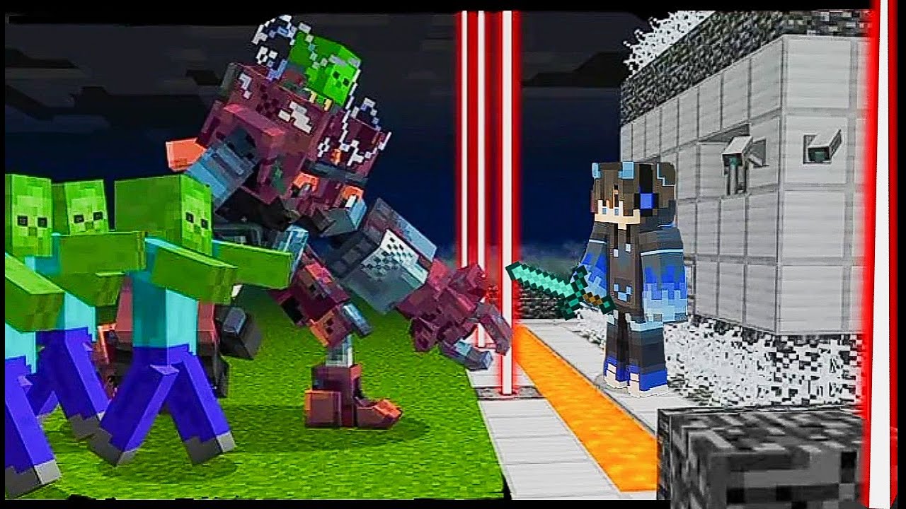  HORROR ZOMBIE 🧟APOCALYPSE VS SECURITY BASE In Minecraft