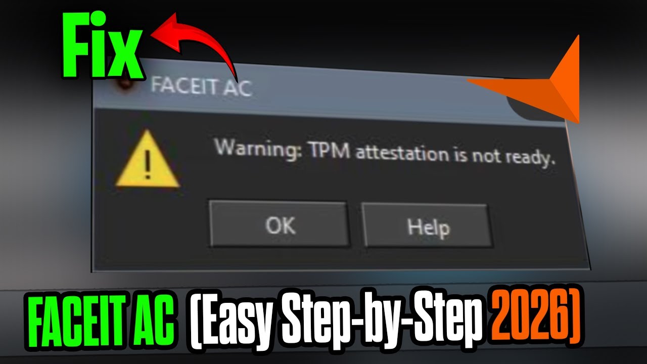 🛠️ FACEIT AC Warning Fix &ndash; TPM Attestation Not Ready ASRock AMD Motherboard