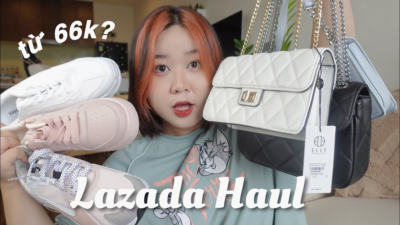LAZADA HAUL | GẦN 5 TRIỆU TIỀN TÚI VÍ GIÀY LOCAL BRAND TRÊN LAZADA TỪ 66K? | kieuchinh2706