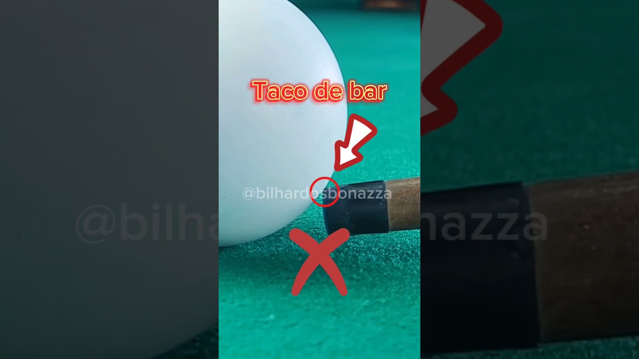 Efeito de sinuca com taco de bar e Bol&atilde;o pesado #sinuca #snooker #bilhar #trickshots #billiards