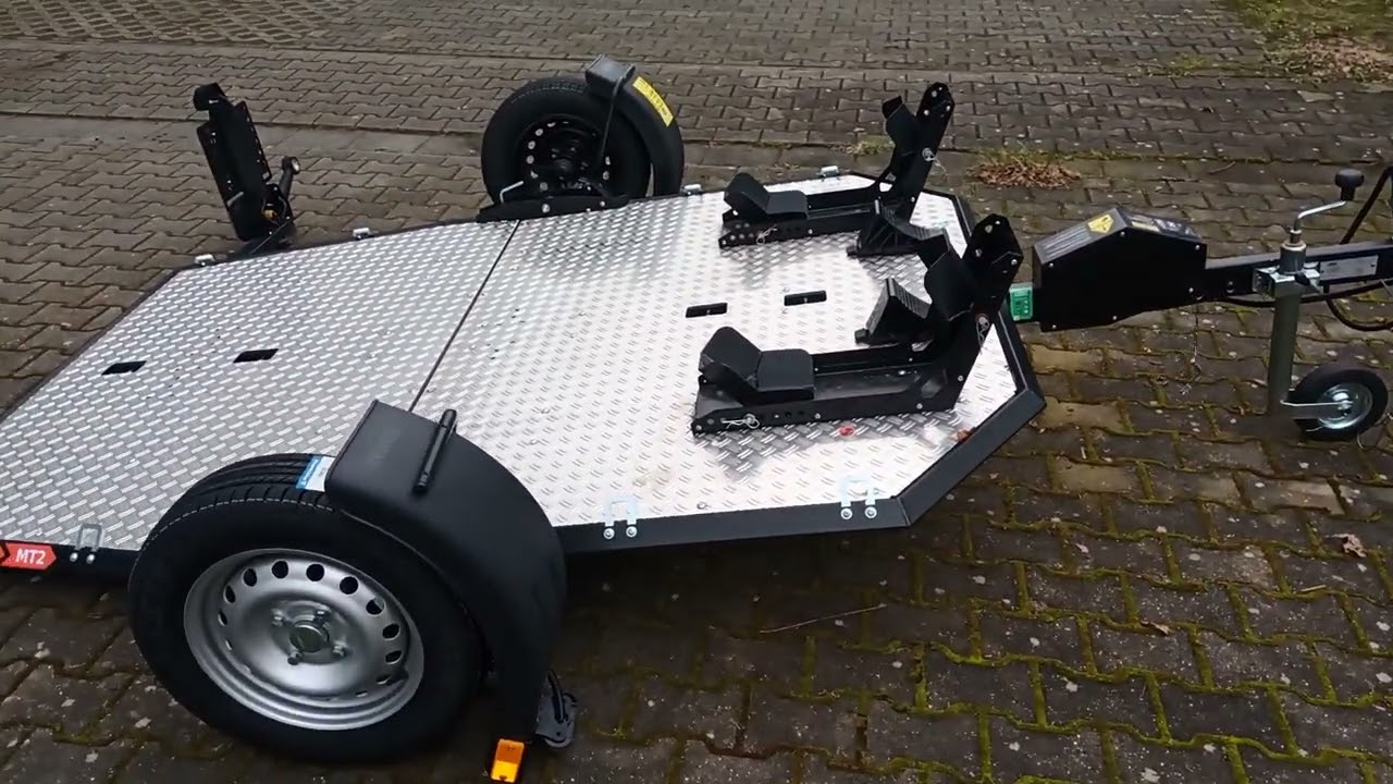 Vorstellung Lorries MT2 Motorrad Anhänger absenkbar klappbar 750kg ablastbar