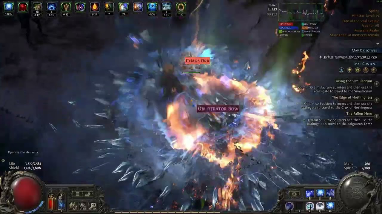 POE2 0.4 Abyssal Lich HALF aoe stacker + all skills boss fix