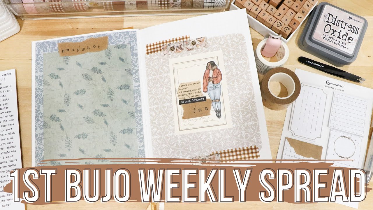 January Bullet Journal Setup | 1st Bujo Weekly Spread | How to Create a Weekly Spread