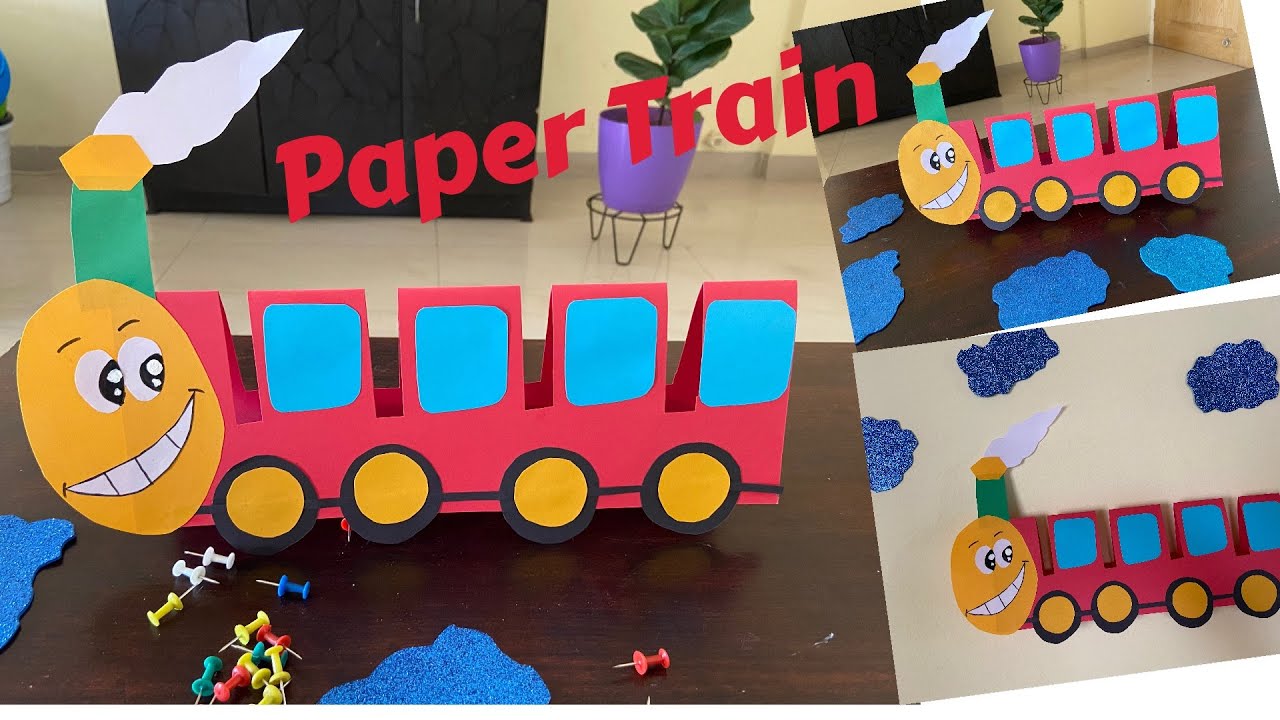 How to make a paper train || train craft for kids || easy train diy ideas