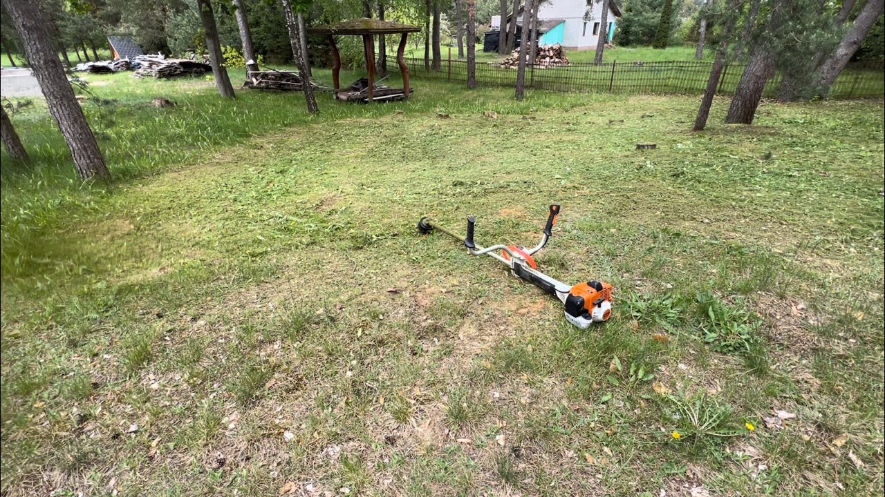 Штиль ФС 460 С-ЕМ первый покос в сезоне, покос от первого лица | Stihl FS 460 C-EM cutting grass POV