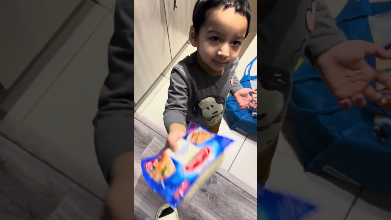Agam and sargun helping dadi with Groceries 😍
