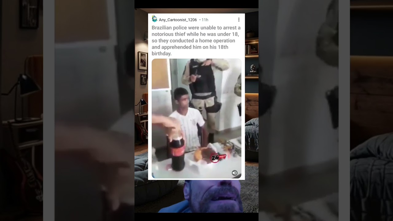 Brazilian police Apprehended notorious thief on his 18tj birthday