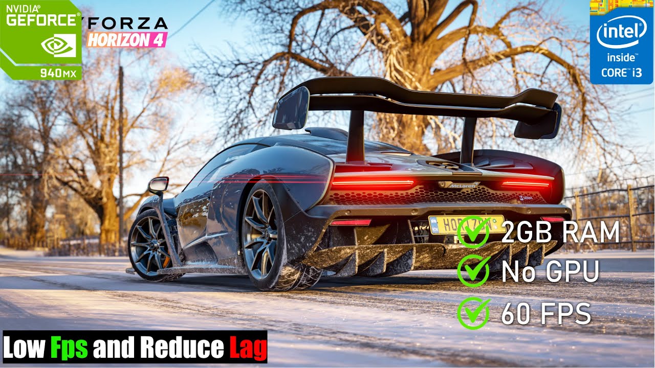 HOW TO FIX FORZA HORIZON 4 LAG IN LOW END PC | 4GB RAM WITHOUT GRAPHIC CARD