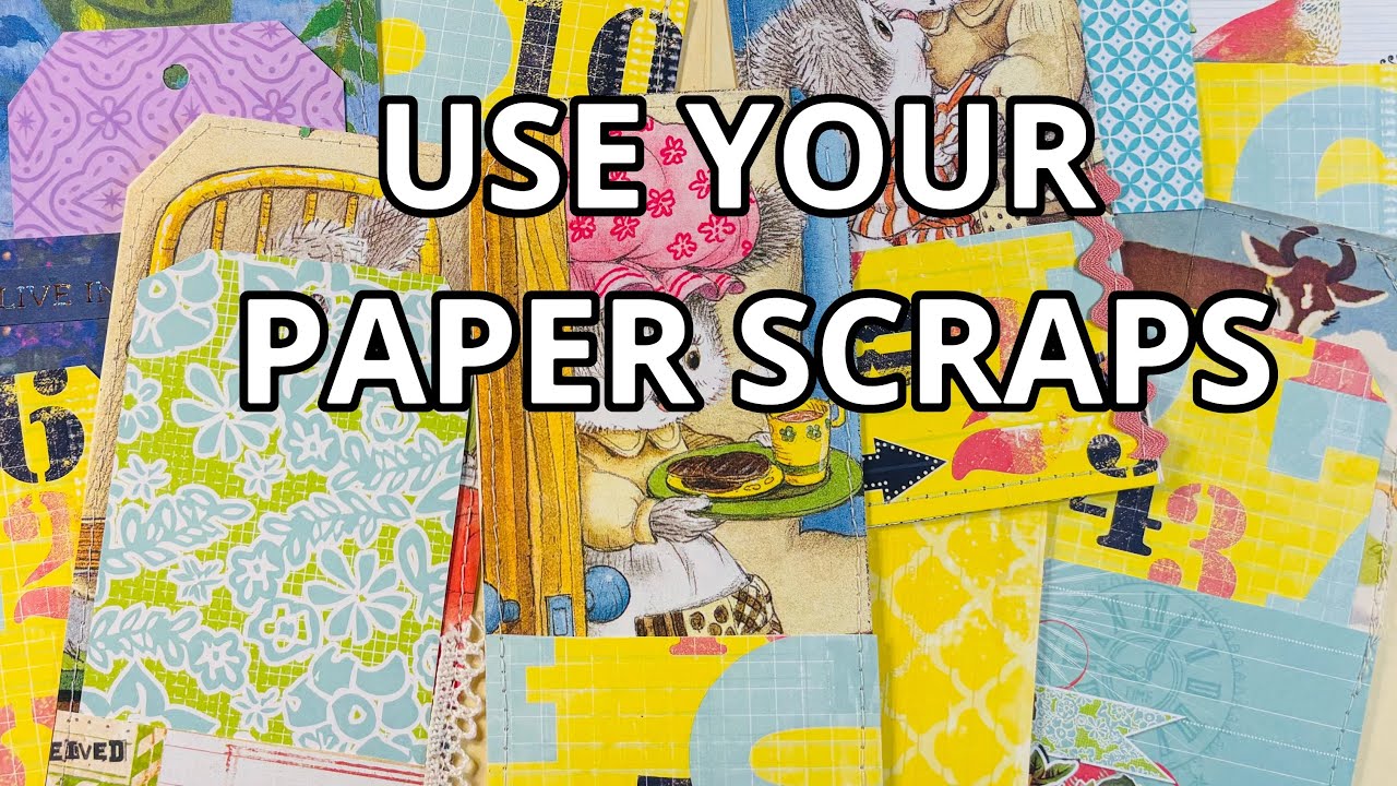 USE YOUR PAPER SCRAPS: CUTE TAGS and POCKETS