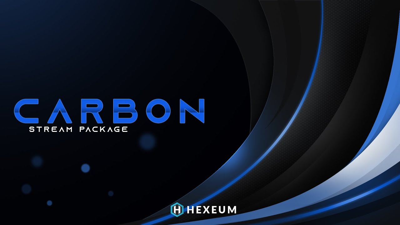 Carbon, Twitch Overlay : Dark Blue Stream Package (FREE DOWNLOAD)