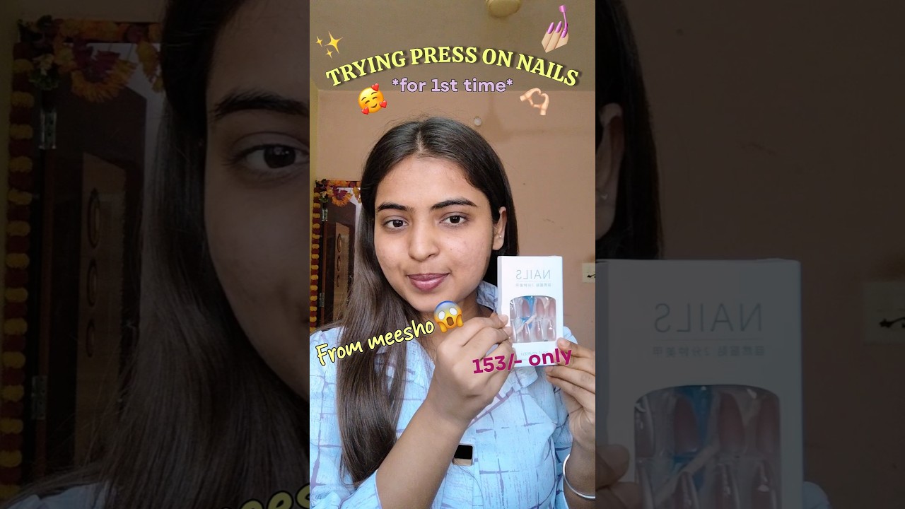 Trying Press On Nails for the First Time 💅 | Shocked by Results 😱#minivlog#pressonnails#kusuuumm#yt