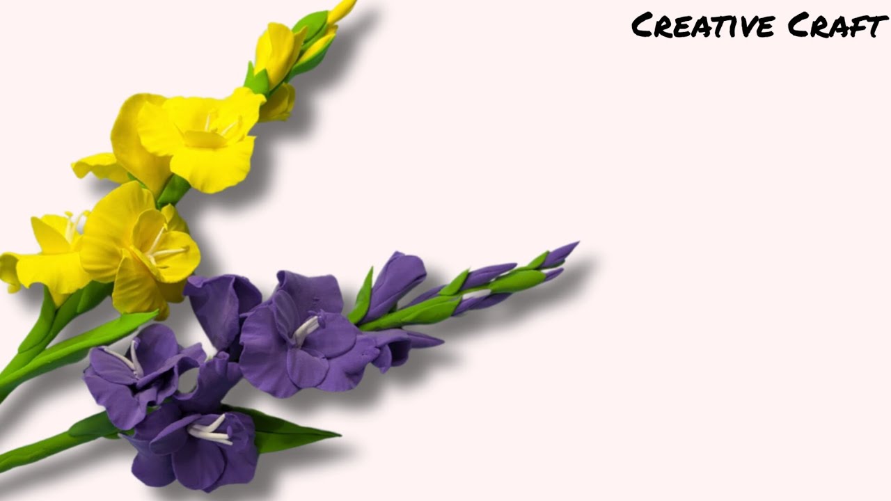 How To Make Flower With Clay| Gladiolus Flower | DIY Clay Flowers| Beginner Clay Techniques| Flower