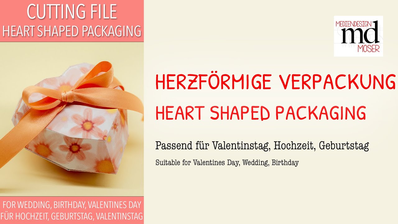 Herzförmige Verpackung für den Valentinstag