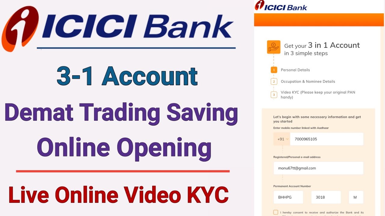 icici bank account opening online 2022 | icici bank 3 in 1 account review | icici bank account open