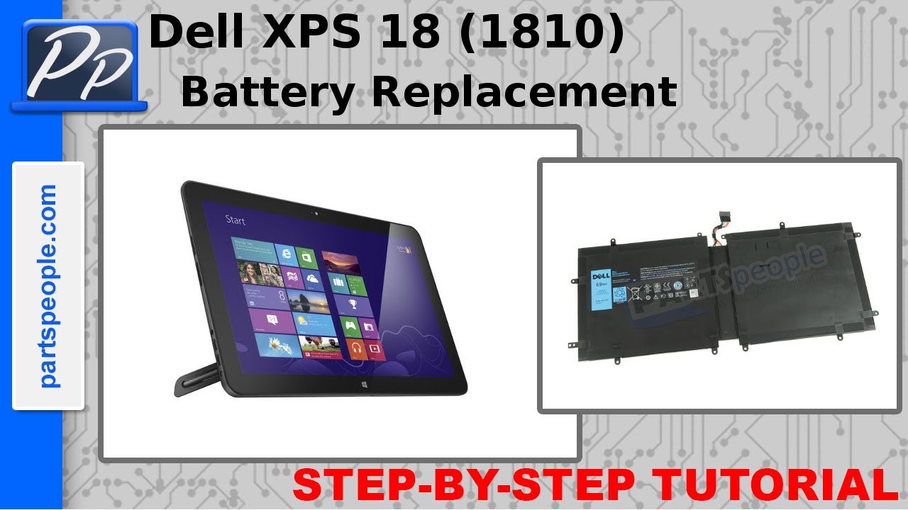 Dell XPS 18 (1810) Battery Video Tutorial Teardown