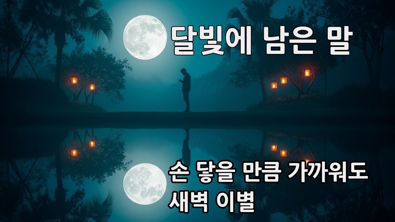 새벽 혼술 눈물나는 이별 발라드 | 달빛에 남은 말 😢 자작곡
