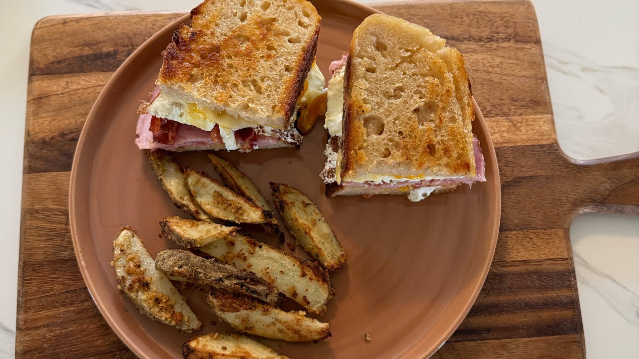 Morning Porker Sandwich and Truffle Fries
