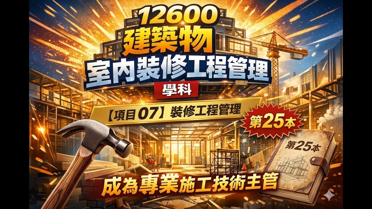 【好記】(訂閱起來)【12600 建築物室內裝修工程管理 學科】(第25本)【項目 07 裝修工程管理】(單選題+多選題) 題目語音背答案