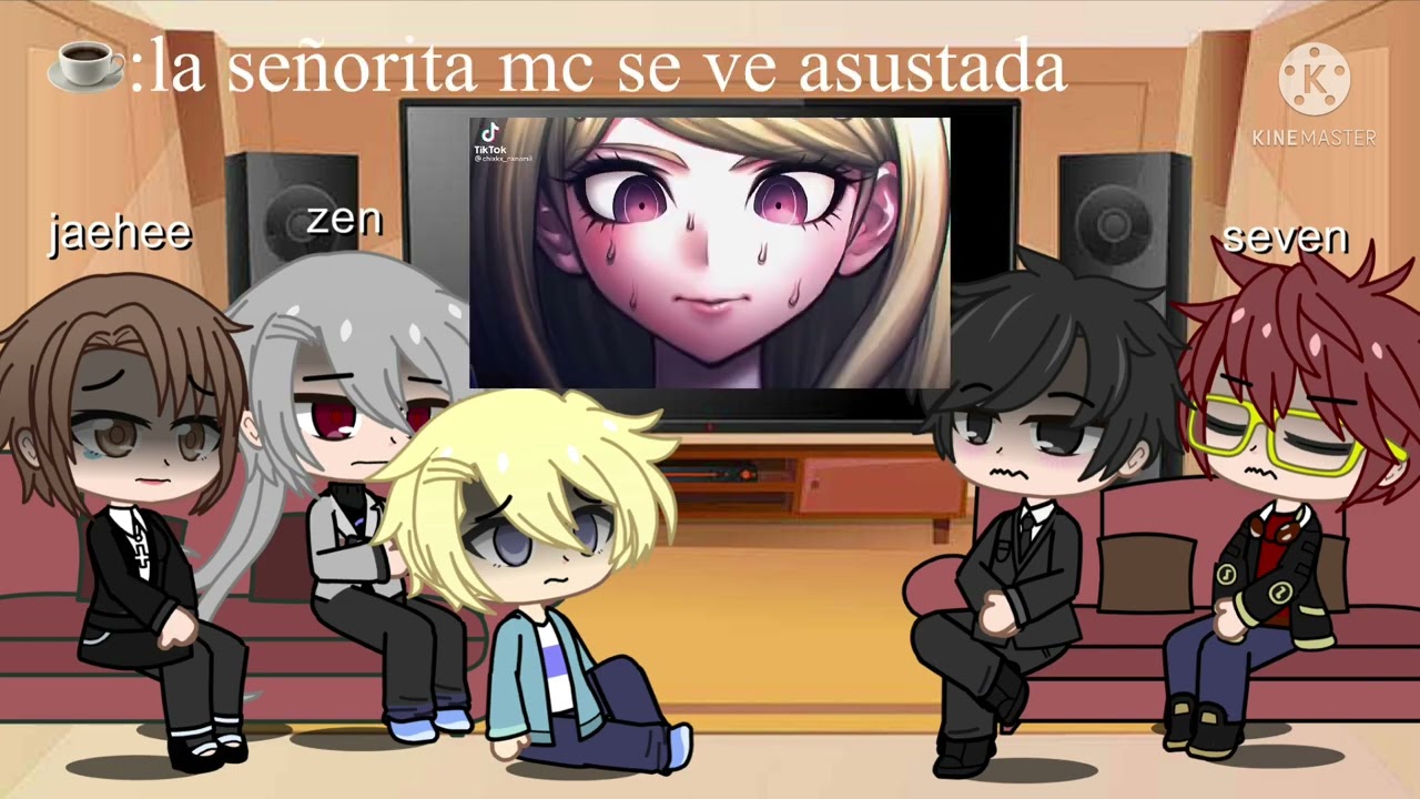 MysticMessenger reacciona a mc es Kaede Akamatsu 🎹