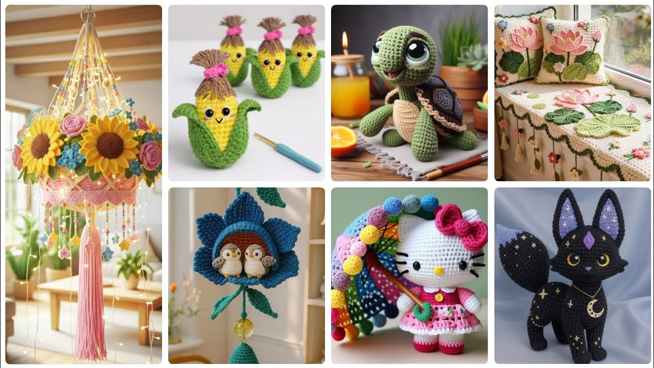 Impresionantes y hermosas ideas de patrones de crochet a mano para la decoración del hogar. 