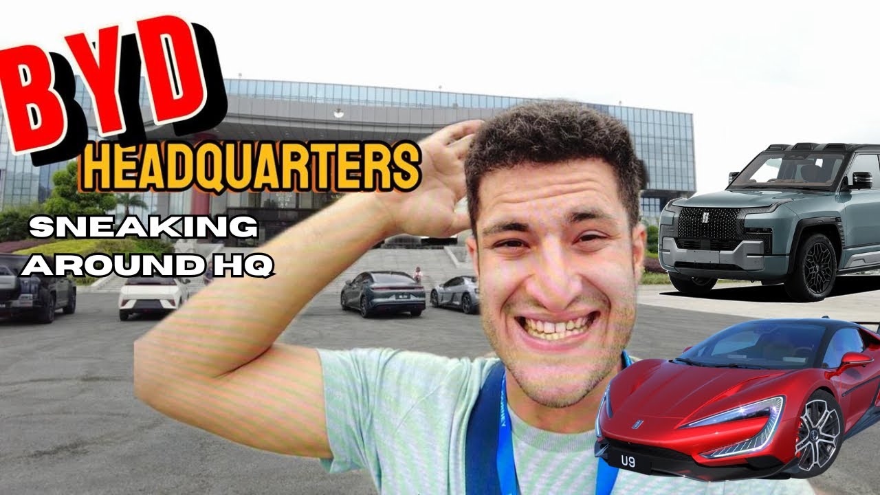World 1st tour of BYD headquarters in China | I flew a drone out of a car 🤪🚁