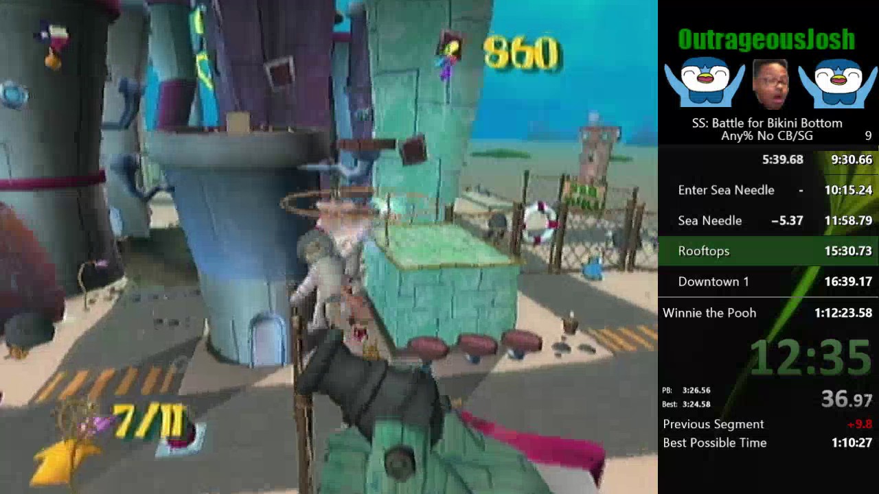 Spongebob BFBB Any% No CB/SG in 1:10:55