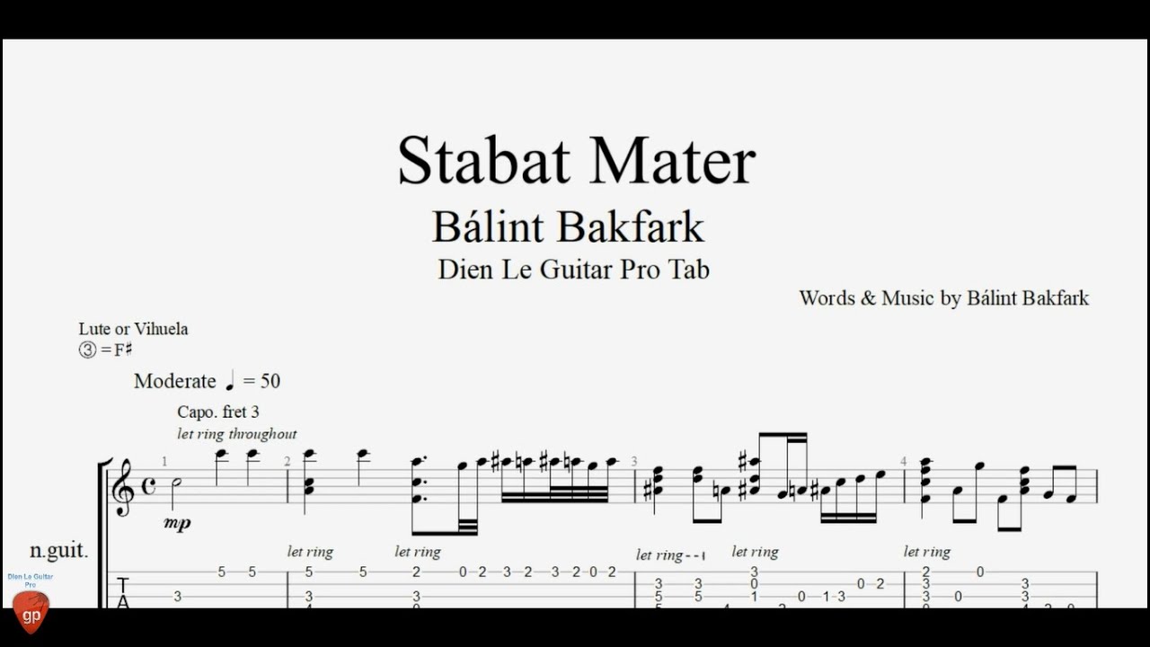 How to Play a Renaissance Masterpiece on Guitar - Balint Bakfark's Stabat Mater with Tabs