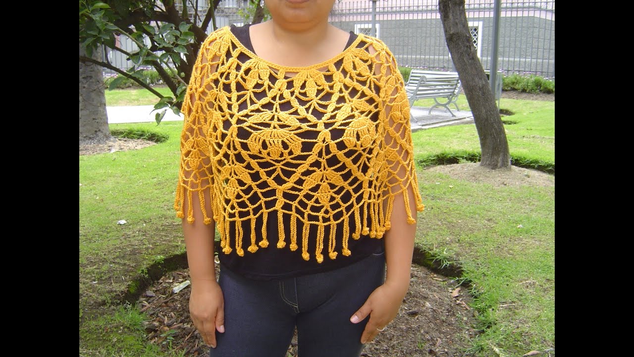 Capa en crochet (ganchillo)  paso a paso. DIY. Parte 1/2.
