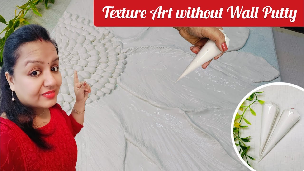 NO WALL PUTTY! DIY 3D Flower Painting on Cardboard | How to make Texture Paste |Texture Art Tutorial