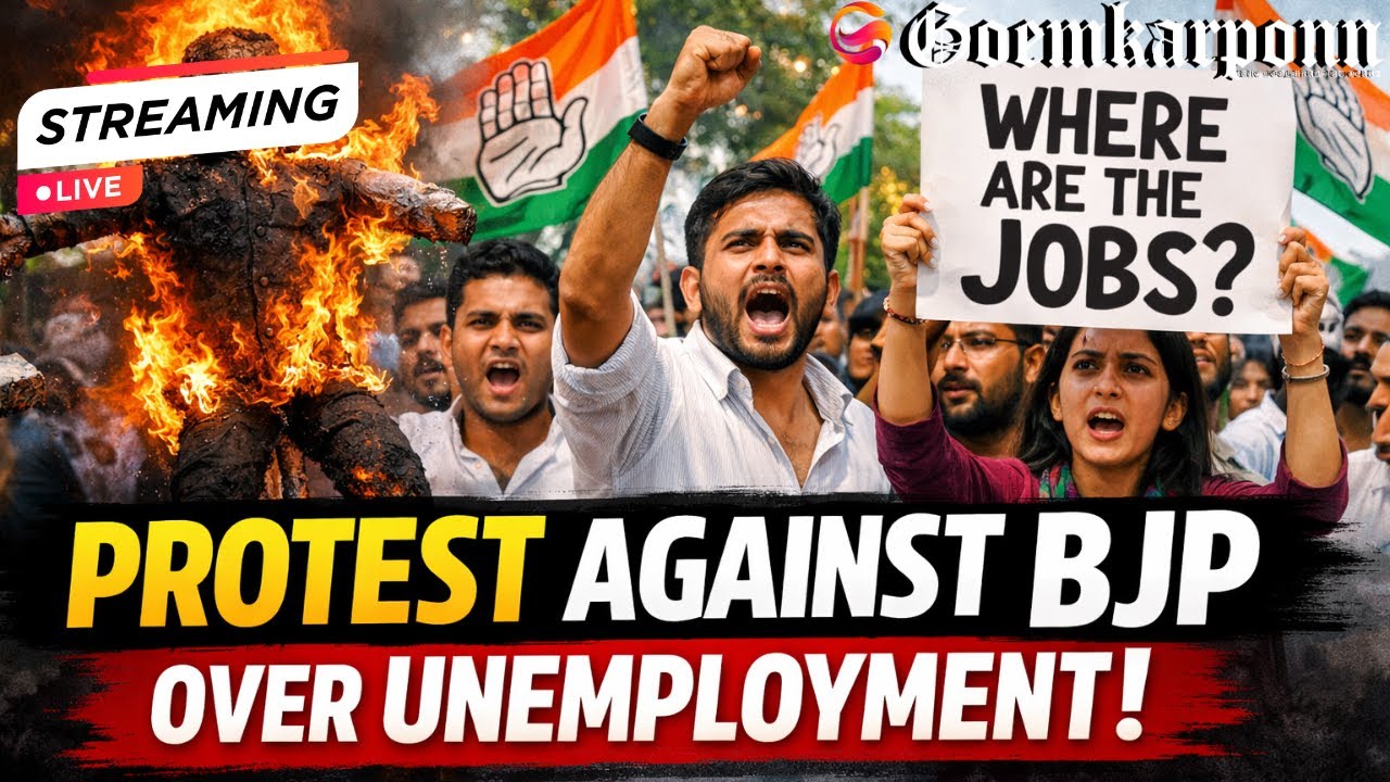 “We Need Work, Not Promises”: GPYC Stages Protest for Unemployed Goans
