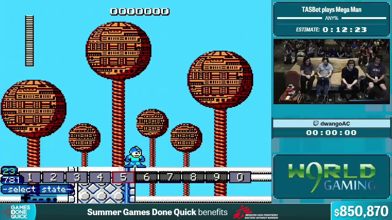 TASBot plays Mega Man by Various Runners in 12:23 - Summer Games Done Quick 2015 - Part 151