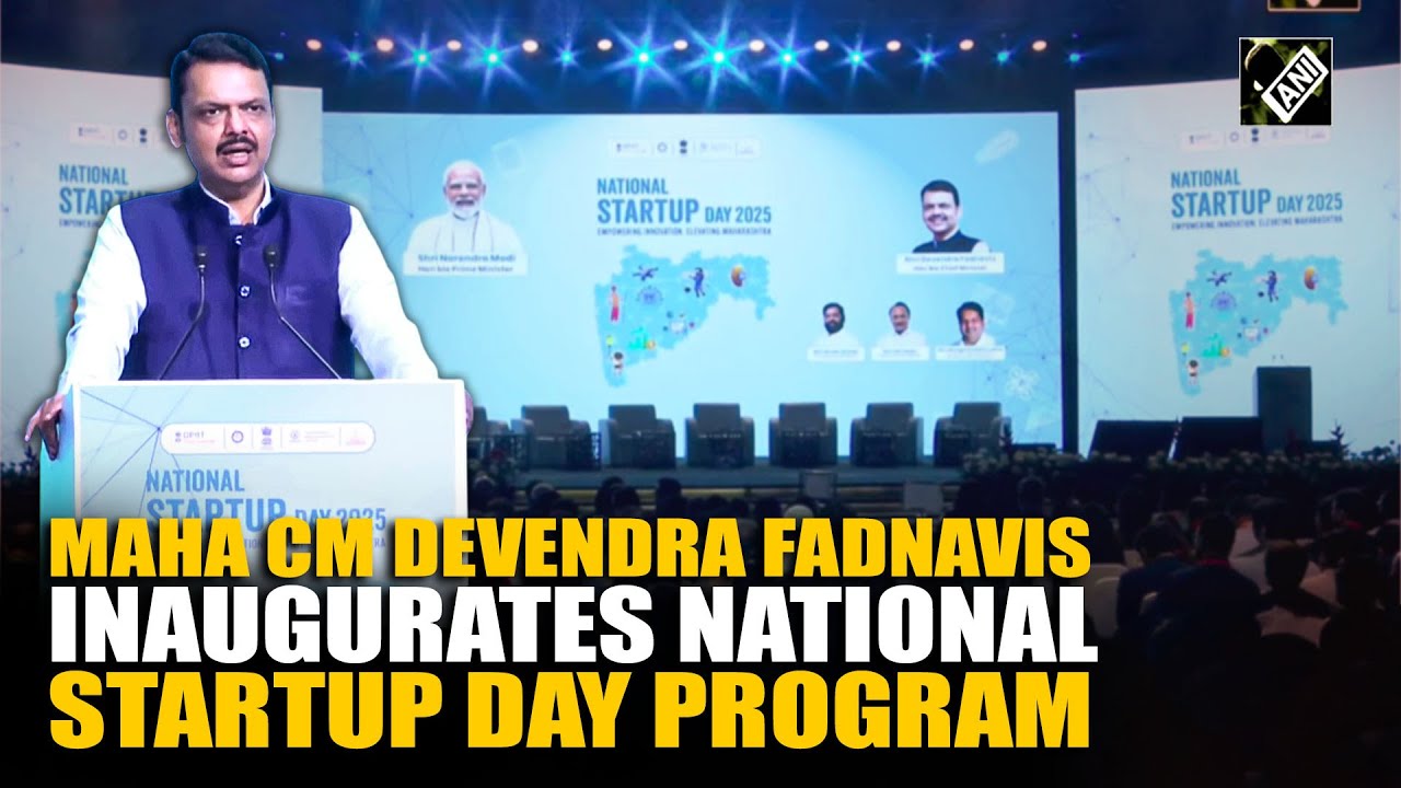 Maharashtra Chief Minister Devendra Fadnavis inaugurates National Startup Day program in Mumbai