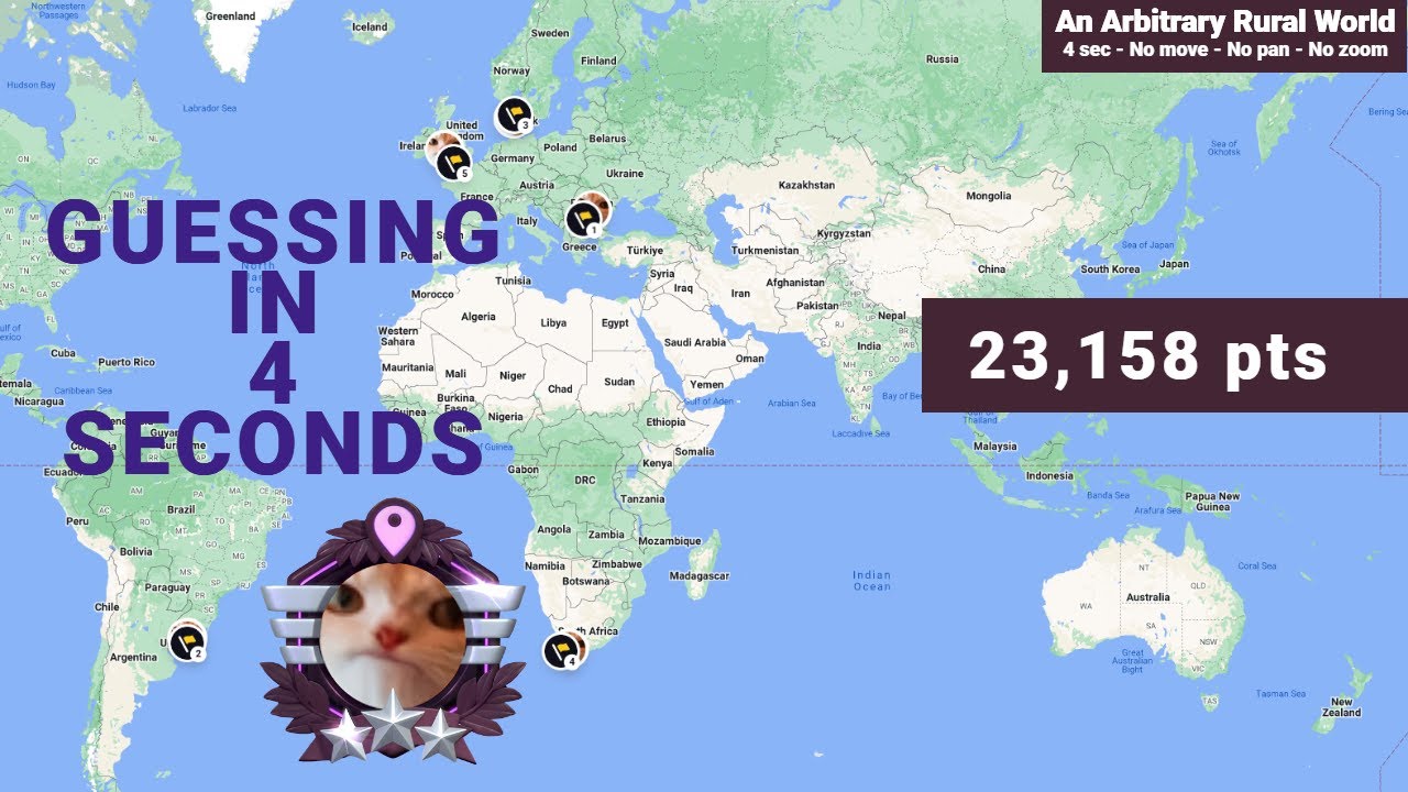 4 seconds to guess - NMPZ - GeoGuessr - An Arbitrary Rural World