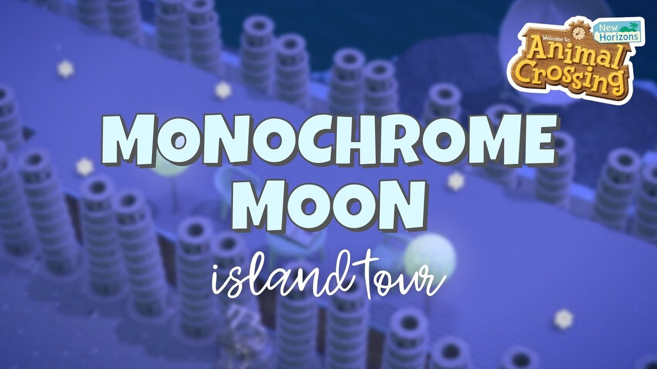 STUNNING MONOCHROMATIC MOON ISLAND TOUR | Animal Crossing New Horizons