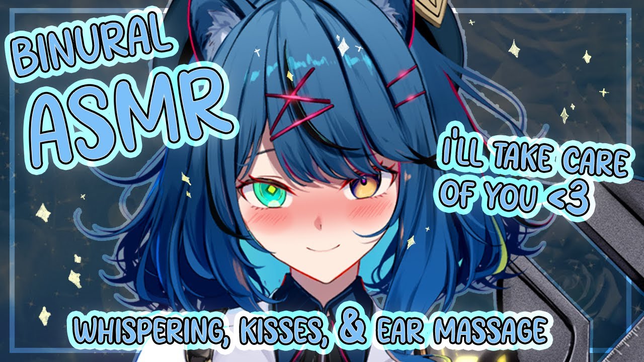 【 ASMR 】 Taking care of you!~ ♡ Soft whispering, kisses, and ear massage ♡【Mischief.EVE | EVE.EXE】