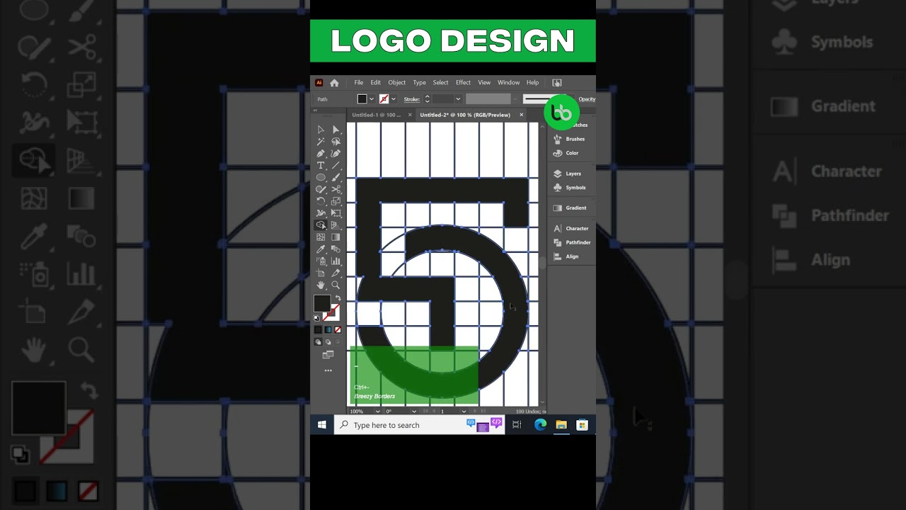 5 Number logo design in adobe illustrator | logo design tutorial