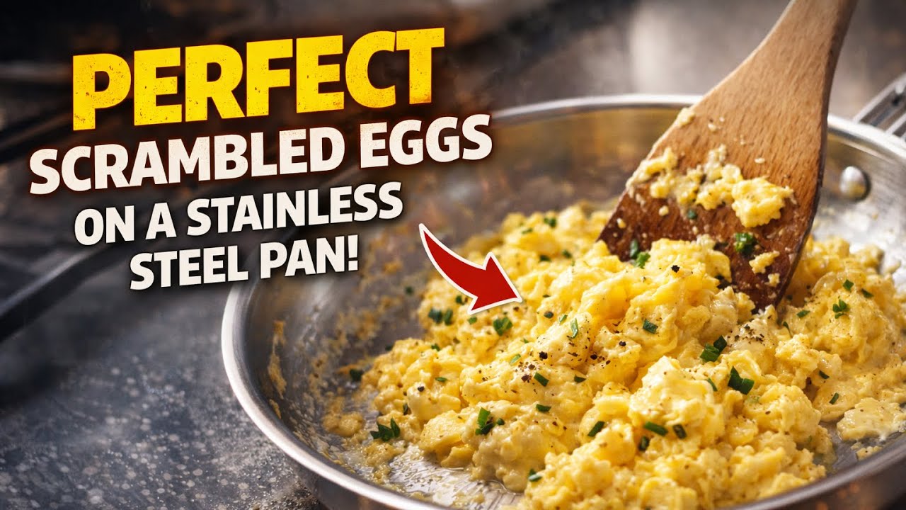 How To Effortlessly Make Scrambled Eggs On A Stainless Steel Pan 