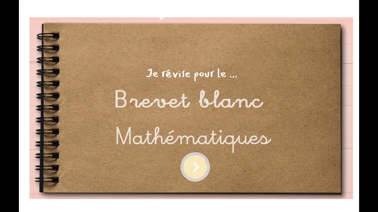 R&eacute;visions brevet blanc 2022 exercice  2