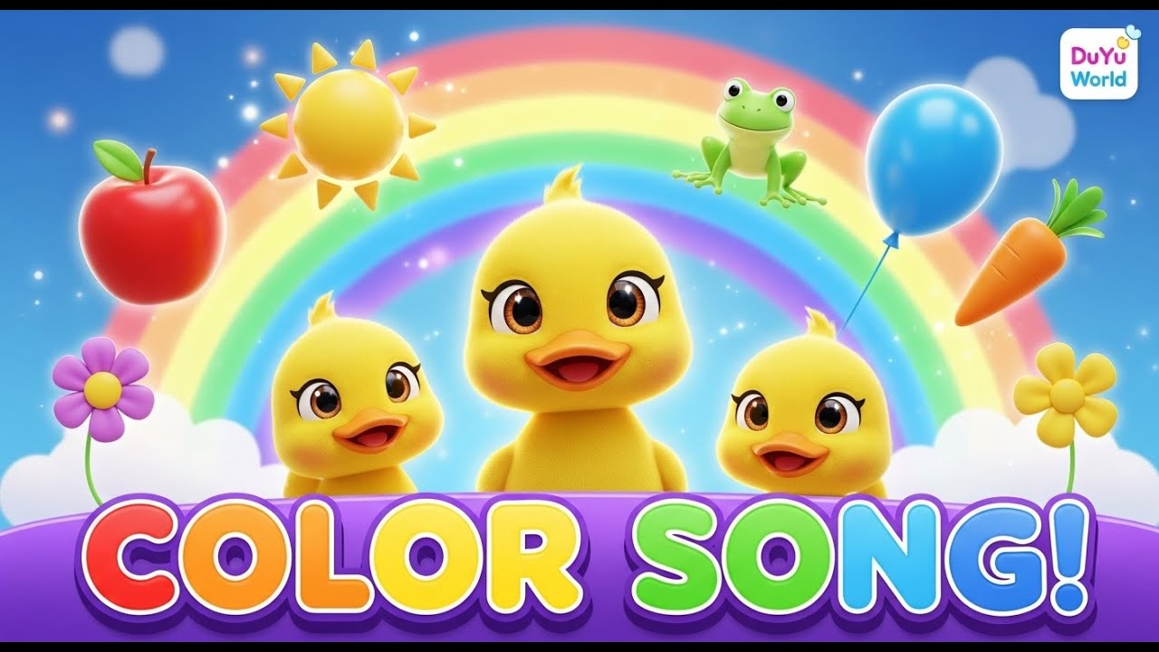 Baby Duck Color Song 🎨 Learn Colors for Kids | DuYu World