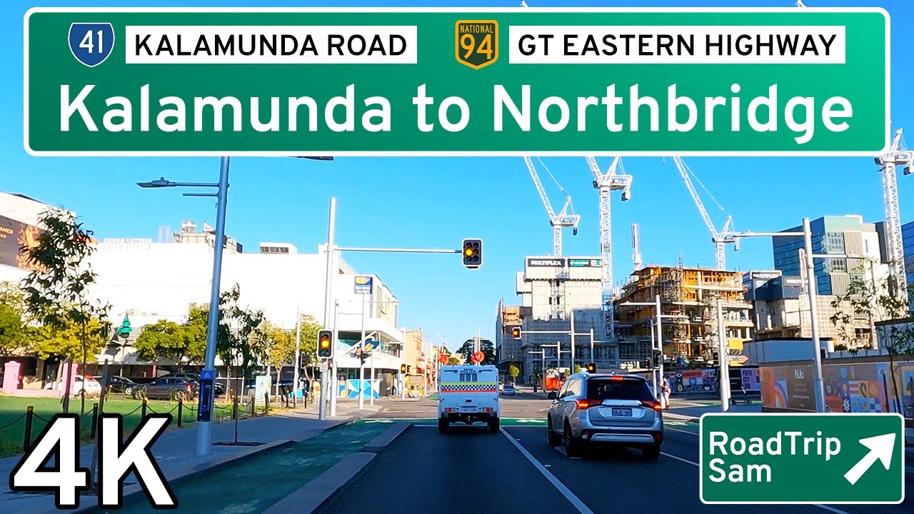 Driving to Northbridge - Perth, Western Australia - Ambient Audio / POV