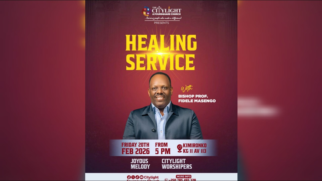 FOURSQUARE TV || FRIDAY HEALING SERVICE WITH BISHOP FIDELE MASENGO // 20.02.2026