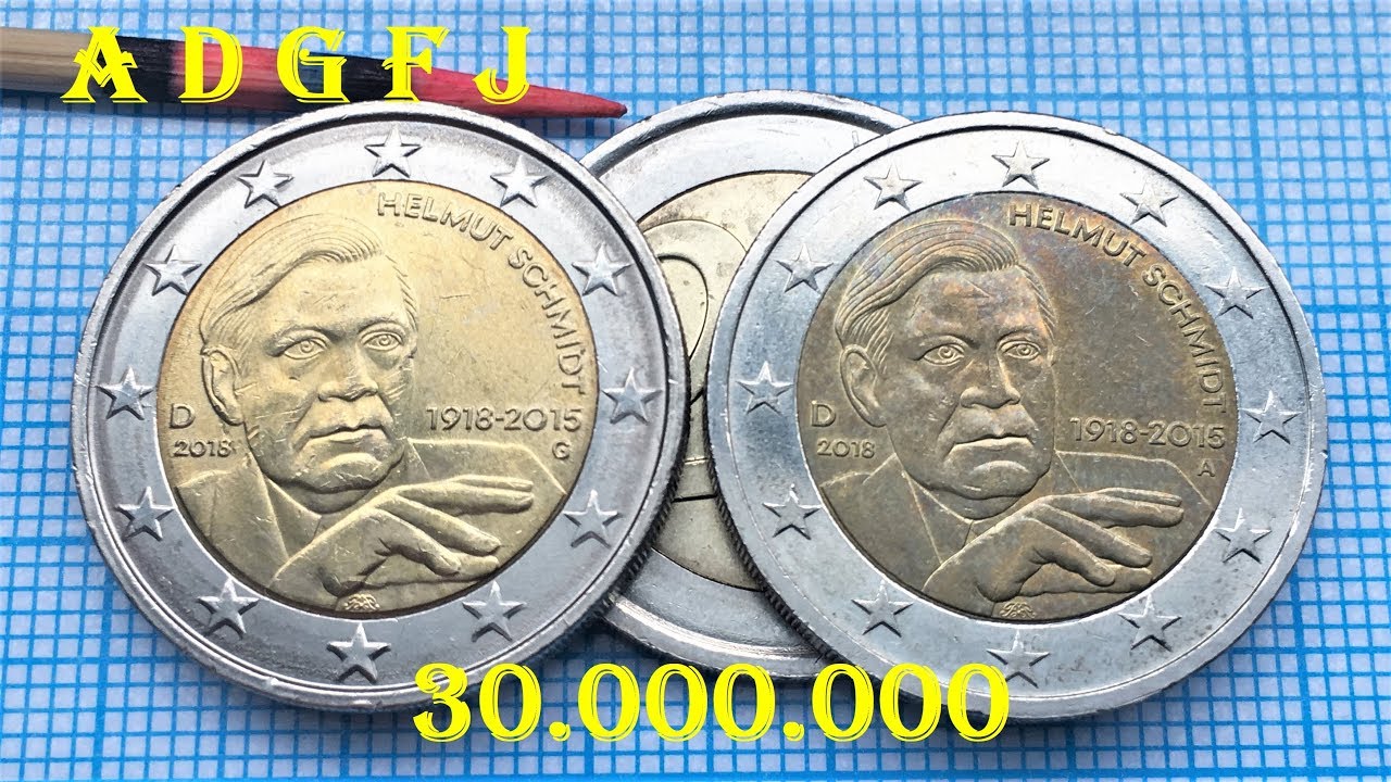 Germany 2 euro 2018 Helmut Schmid 30.000.000